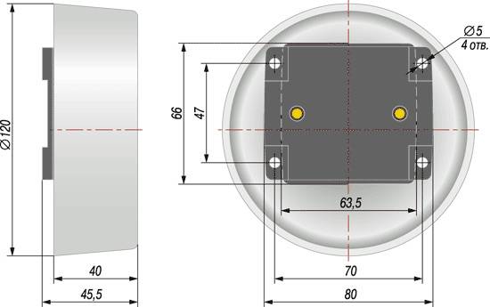 Габаритный чертеж термопреобразователя ДТС3005-РТ1000.В2 ОВЕН датчик температуры