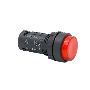 MTB7-EW34626 Кнопка красная выступающая с подсветкой, 1NС, 220V AC, IP54, пластик