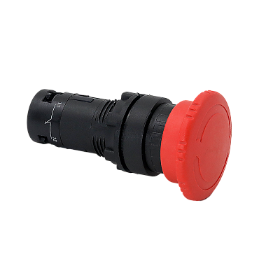 MTB7-ES542 Кнопка грибовидная красная, возврат поворотом c фиксацией, Ø 40 мм, 1NC, IP54, пластик