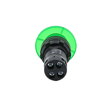 Комплектующие для шкафов и щитов Кнопка грибовидная зеленая с подсветкой, Ø40 мм, 1NO, 220V AC, IP54, пластик