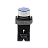 MTB2-BWF3671 кнопка плоская синяя с подсветкой, 24V AC/DC, 1NO, IP67, металл