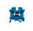 MTU-4BL Клемма винтовая проходная, 4 мм², синяя