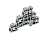 Клемма винтовая трехуровневая, 2.5 мм²