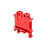 Клемма винтовая проходная, 6 мм², красная
