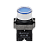 MTB2-BAF61 кнопка плоская синяя, 1NO, IP67, металл