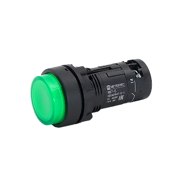 MTB7-EW33611 Кнопка зеленая выступающая с подсветкой, 1NO, 24V AC/DC, IP54, пластик