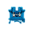 MTU-2.5BL Клемма винтовая проходная, 2.5 мм², синяя