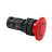 Кнопка грибовидная красная с подсветкой, Ø40 мм, 1NC, 24V AC/DC, IP54, пластик