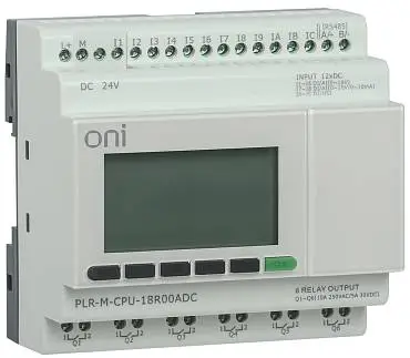 PLR-M. CPU DI12/DO06(R) 24В DC ONI - микро программируемый логический контроллер