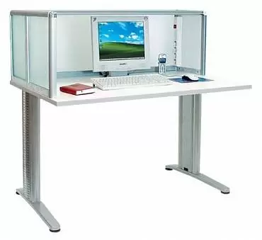 АРМ-4615 - стол секретаря-референта со стеклянной перегородкой