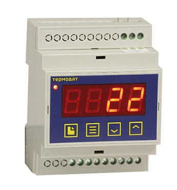 Термодат-10К7-Р4 - одноканальный ПИД-регулятор температуры и аварийный сигнализатор со светодиодными индикаторами