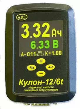 Кулон-12/6t - индикатор емкости свинцовых аккумуляторов