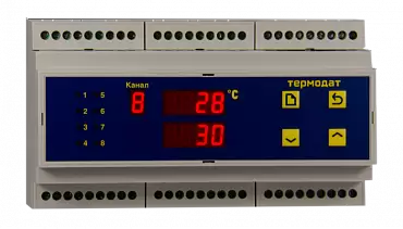 Термодат-08К3-9u - восьмиканальный ПИД-регулятор с универсальными входами