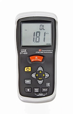 DT-620 - измеритель скорости воздуха и температуры