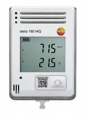 testo 160 IAQ - WiFi-логгер данных с дисплеем и встроенными сенсорами температуры/влажности