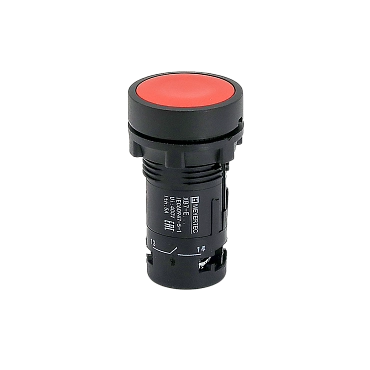 MTB7-EA45 - Кнопка плоская красная, 1NO+1NC, IP54, пластик