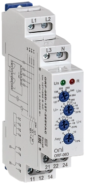 ORF-06D 3 фазы 2 контакта 127-265В AC с контролем нейтрали ONI - реле контроля фаз
