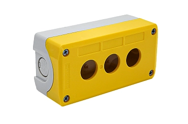 MTB2-F88-Y - корпус кнопочного поста, 3 места, желтый, IP67