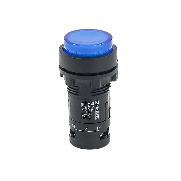 MTB7-EW36616 - Кнопка синяя выступающая с подсветкой, 1NO, 220V AC, IP54, пластик