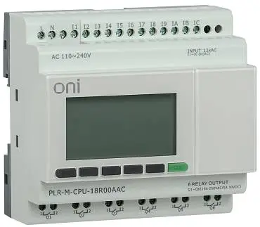 PLR-M. CPU DI12/DO06(R) 220В AC ONI - микро программируемый логический контроллер