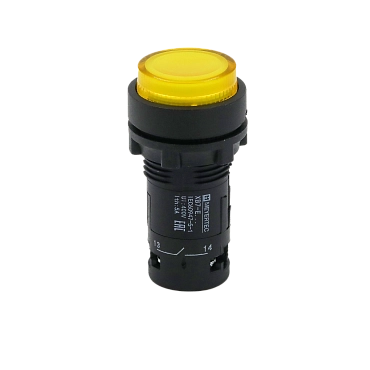 MTB7-EW35611 - Кнопка желтая выступающая с подсветкой, 1NO, 24V AC/DC, IP54, пластик