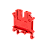 Комплектующие для шкафов и щитов Клемма винтовая проходная, 4 мм², красная