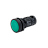 Кнопка плоская зеленая, 1NO+1NC, IP54, пластик